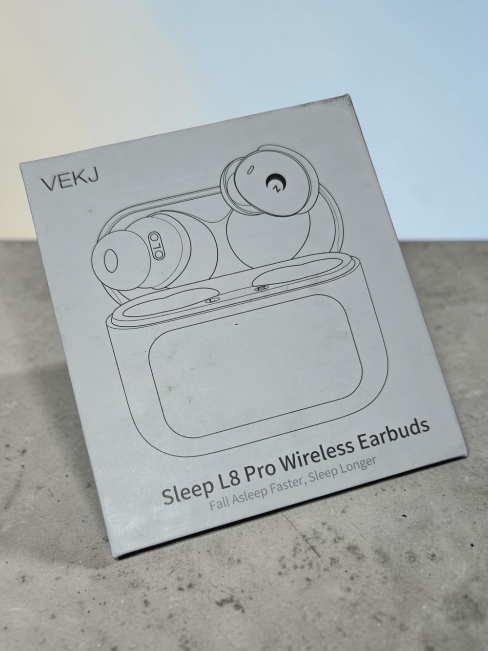 VEKJ Sleep L8 Pro Wireless Earbuds - White Box